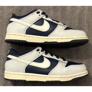 Nike Dunk Low Blue White Colorblock Sneakers Kids Size 1Y FB9108-002